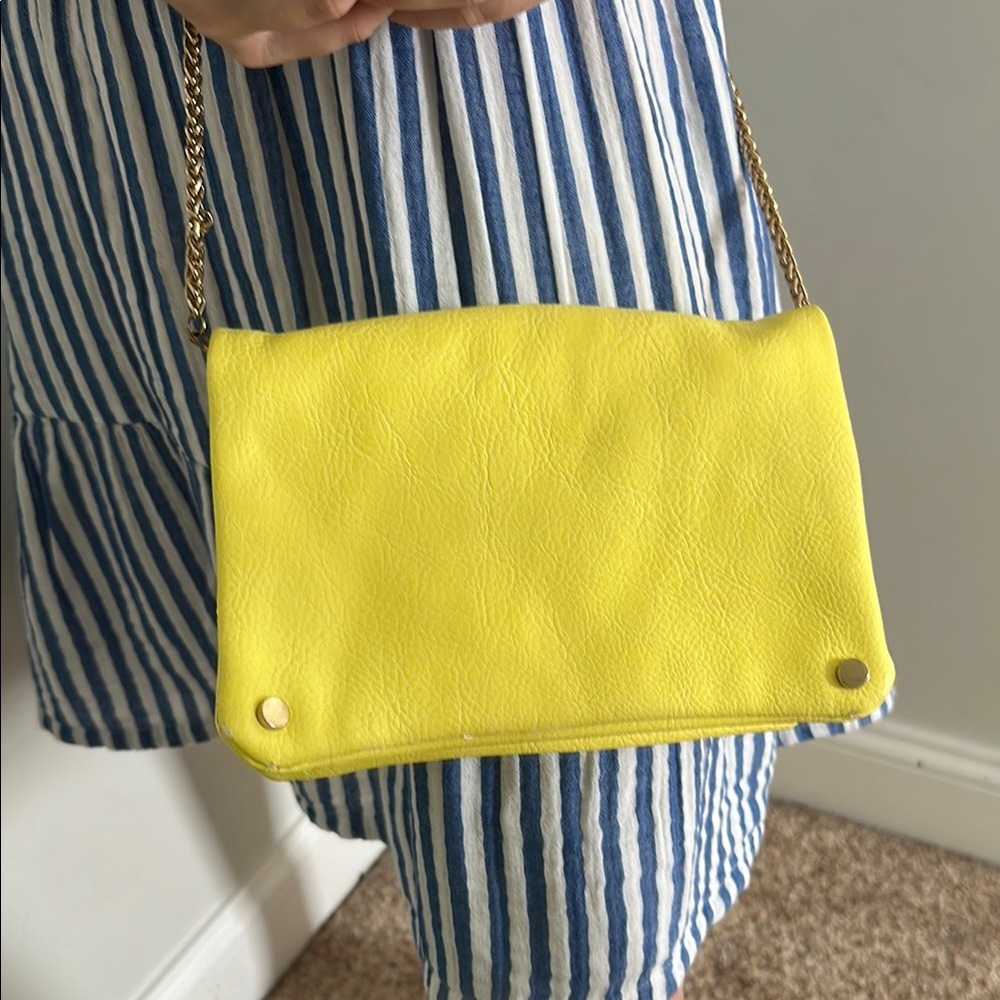 Yellow Chain Strap Women's Bag